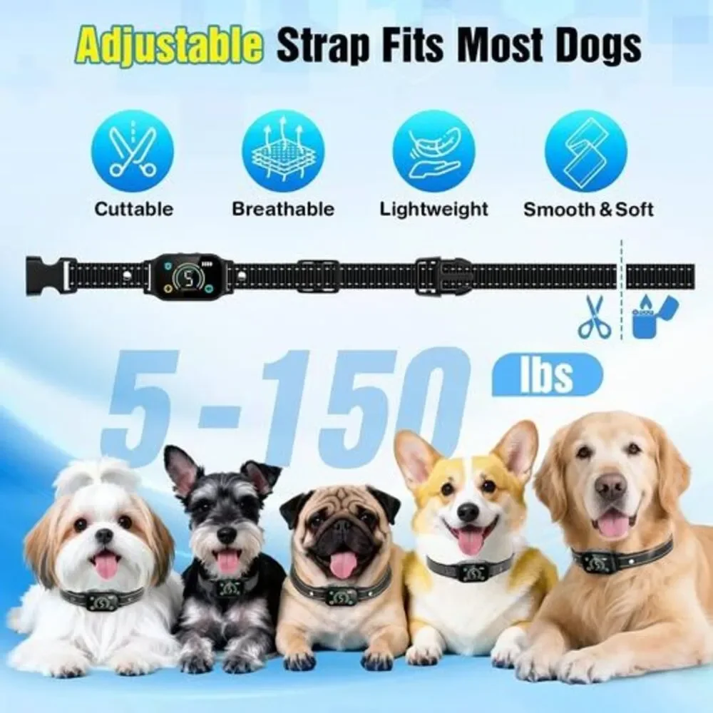 For Large or Medium or Small Dogs. 2 Pack Bark Collar, Smart Dog Collar